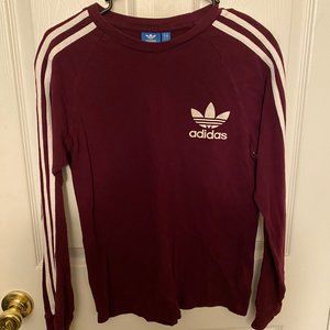Maroon Adidas Skate Long Sleeve